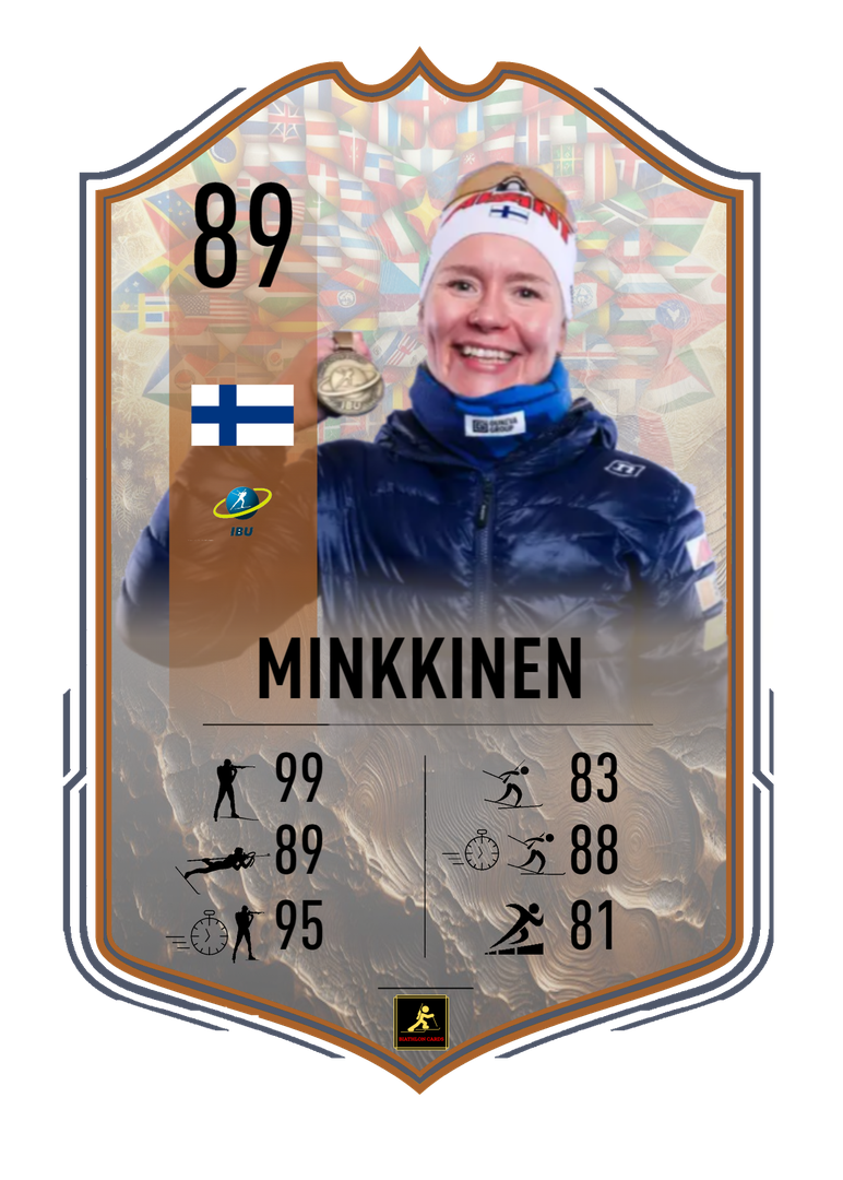 Suvi Minkkinen - Lenzerheide 2025 World Championships Star - 3rd of the Sprint - Biathlon Cards